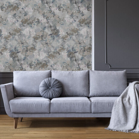Väggplattor i gres, 60x120 cm, gråa med blommönster, matt, A4H921 Jam #3