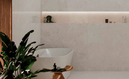 Storformatsklinker 100x100, marmor med ådring, blank yta A4H941 Saffire Cream