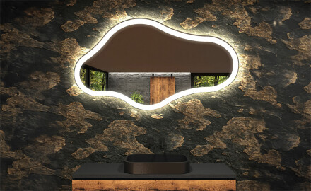 LED Badrumsspegel med oregelbunden form C222