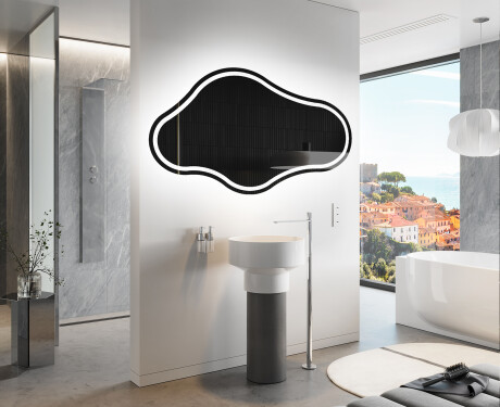 LED Badrumsspegel med oregelbunden form C223 #9