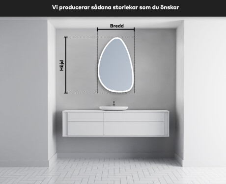 LED Badrumsspegel med oregelbunden form B222 #5