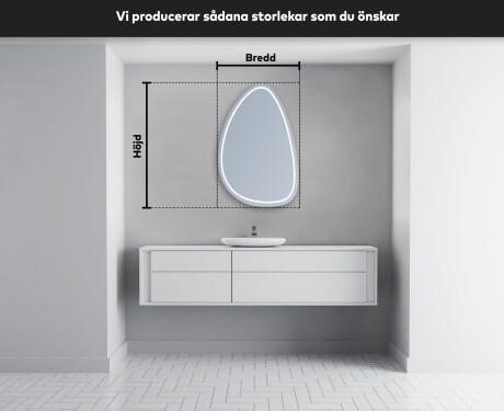 LED Badrumsspegel med oregelbunden form B223 #5