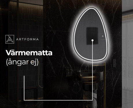 LED Badrumsspegel med oregelbunden form B223 #8