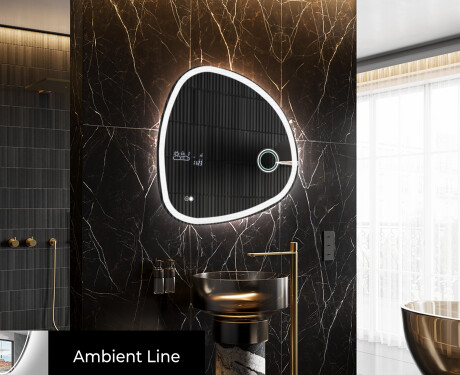 LED Badrumsspegel med oregelbunden form EG222