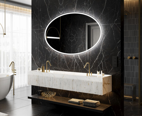 Badrumsspegel med LED-belysning Spegel L227