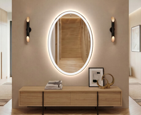 Badrumsspegel med LED-belysning Spegel L74