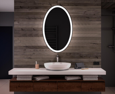 Badrumsspegel med LED-belysning Spegel L74