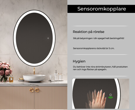Badrumsspegel med LED-belysning Spegel L74 #4