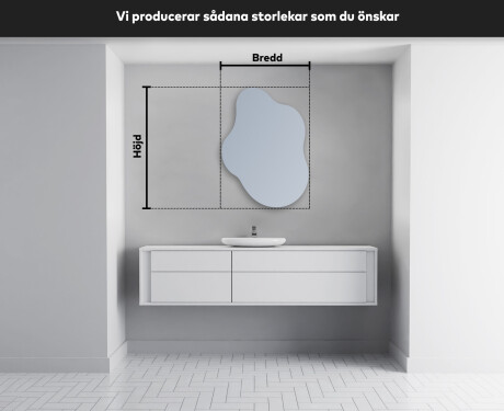 LED Badrumsspegel med oregelbunden form EM221 #4