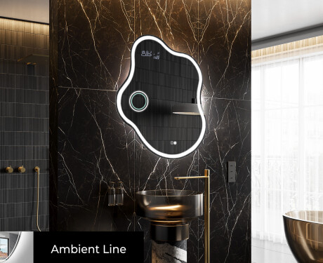 LED Badrumsspegel med oregelbunden form EM222