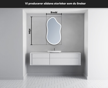LED Badrumsspegel med oregelbunden form F222 #4