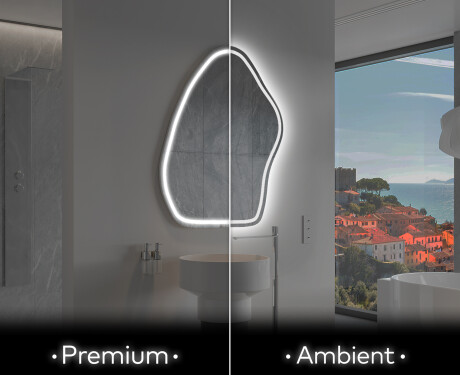LED Badrumsspegel med oregelbunden form G223