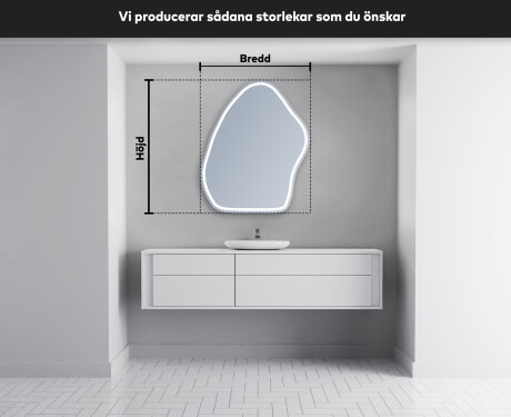 LED Badrumsspegel med oregelbunden form G223 #5