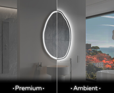 LED Badrumsspegel med oregelbunden form U223