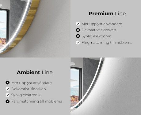 LED Badrumsspegel med oregelbunden form U223 #2
