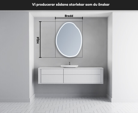LED Badrumsspegel med oregelbunden form U223 #5
