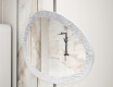 Asymmetrisk badrumsspegel med metallram L292 #4