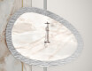 Asymmetrisk badrumsspegel med metallram L292 #5