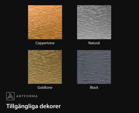 Rund spegel med dekorativ metallfinish L288 #2