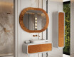 Badrumsspegel med elegant metalldekor L289