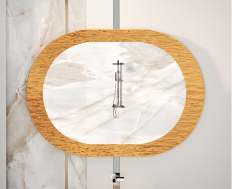 Badrumsspegel med elegant metalldekor L289 #5
