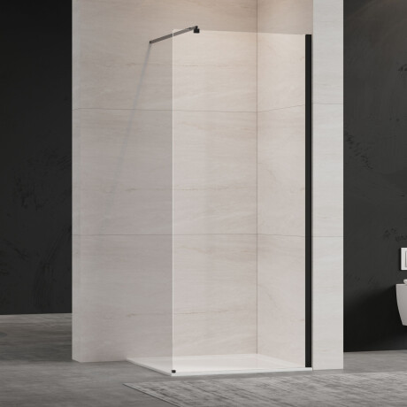Walk-in skåp transparent glas svart profil #2