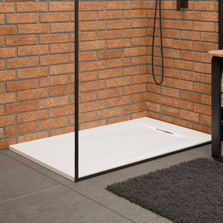Rektangulärt duschkar Avero 90x110 cm vitt #2