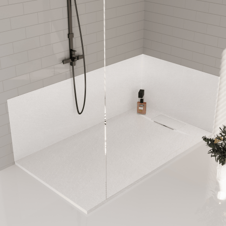 Rektangulärt duschkar Avero 90x110 cm vitt #6