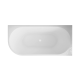 Astri, fristående badkar för väggmontering, 150 cm, högermonterat, komplett med vattenlås, propp och elegant överflöde #5
