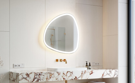 LED Badrumsspegel med oregelbunden form J222