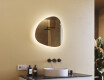 LED Badrumsspegel med oregelbunden form 54x54cm med kallt LED-ljus 7000K, varmt ljus 3000K eller neutralt ljus 4500K