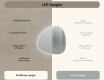 LED Badrumsspegel med oregelbunden form 54x54cm med kallt LED-ljus 7000K, varmt ljus 3000K eller neutralt ljus 4500K #6