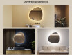 LED Badrumsspegel med oregelbunden form 74x74cm med kallt LED-ljus 7000K, varmt ljus 3000K eller neutralt ljus 4500K #2