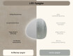 LED Badrumsspegel med oregelbunden form 74x74cm med kallt LED-ljus 7000K, varmt ljus 3000K eller neutralt ljus 4500K #6