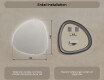 LED Badrumsspegel med oregelbunden form 74x74cm med kallt LED-ljus 7000K, varmt ljus 3000K eller neutralt ljus 4500K #7