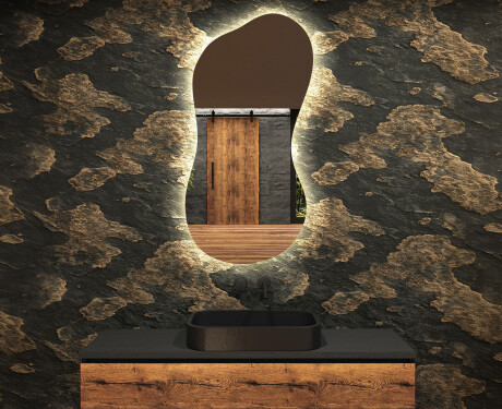 LED Badrumsspegel med oregelbunden form K221