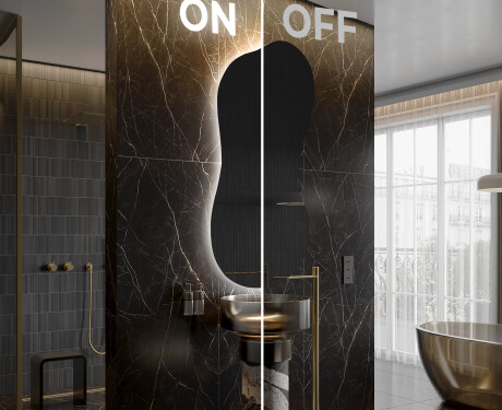 LED Badrumsspegel med oregelbunden form K221 #3