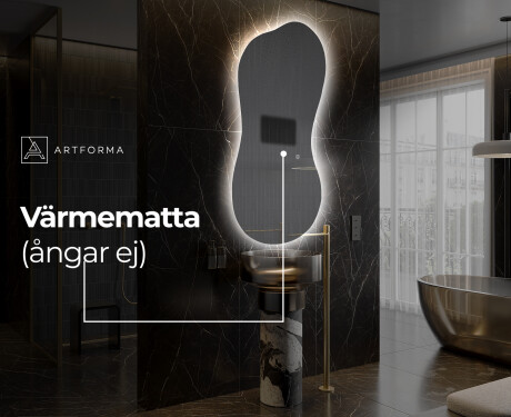 LED Badrumsspegel med oregelbunden form K221 #8