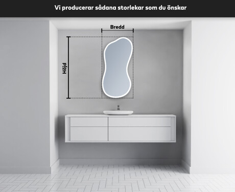 LED Badrumsspegel med oregelbunden form K222 #4