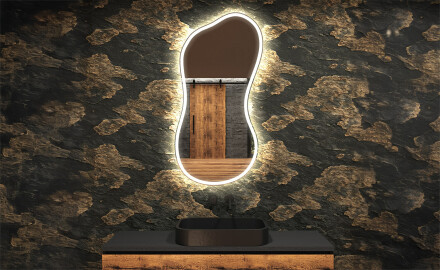 LED Badrumsspegel med oregelbunden form K222