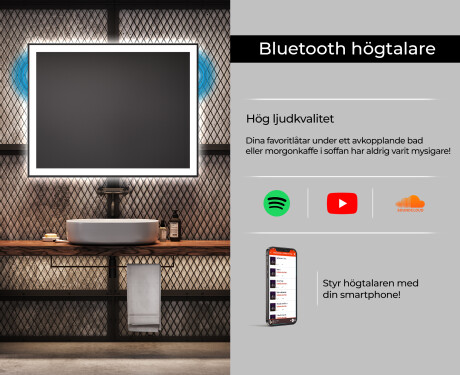 Badrumsspegel med LED-belysning Spegel L01 #6