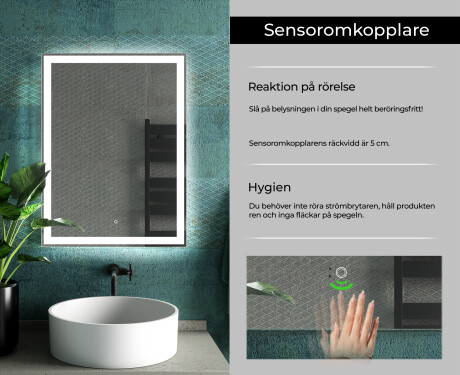 Badrumsspegel med LED-belysning Spegel L01 #7