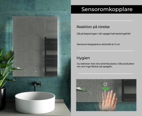Badrumsspegel med LED-belysning Spegel L03 #7