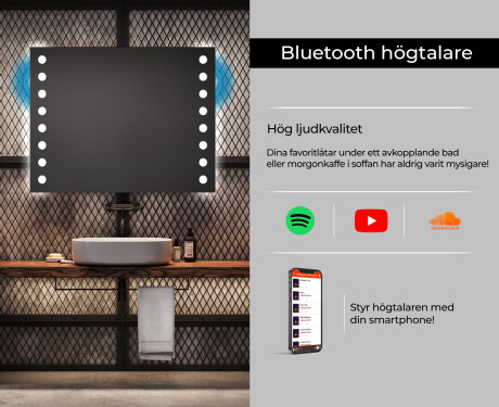 Badrumsspegel med LED-belysning Spegel L06 #6