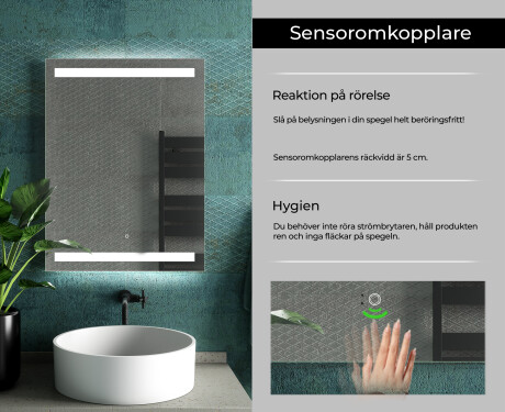 Badrumsspegel med LED-belysning Spegel L09 #7