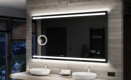 Badrumsspegel med LED-belysning Spegel L09
