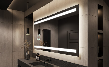 Badrumsspegel med LED-belysning Spegel L09