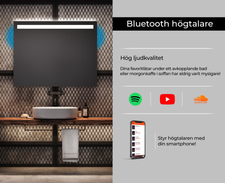 Badrumsspegel med LED-belysning Spegel L12 #6