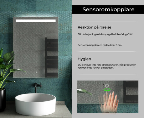 Badrumsspegel med LED-belysning Spegel L12 #7