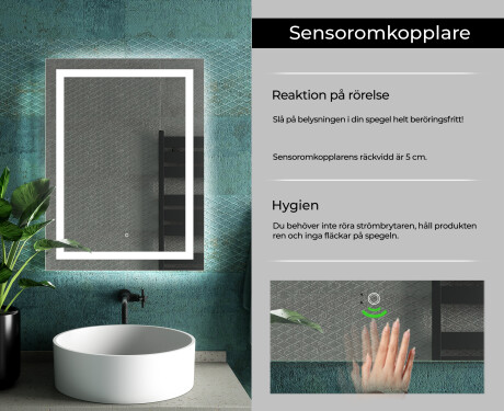 Badrumsspegel med LED-belysning Spegel L15 #7